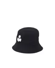 Isabel Marant Logo Embroidered Bucket Hat 56,57,58 Black
