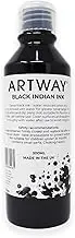 Artway Black Indian Ink - 300ml - Ideal for Drawing, Illustration and Calligraphy Applications