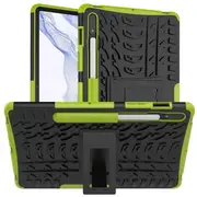 For Samsung Galaxy Tab S8 SM- X700 /X706 11 inch Shockproof Heavy Duty Rugged Case Cover Case, Kickstand Shockproof Heavy Duty Tough Protective Rugged Cover (Green)