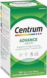Centrum Advance, Multivitamin with Vitamins & Minerals to Support Energy, Immunity, Muscle Function & Healthy Skin, 100 Tablets