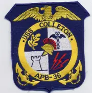 USS Colleton APB 36 - Crest - 5 inch FE BC Patch Cat. No. B846