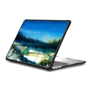 MacBook Air 13-inch (M2 - M4) Impact Case NATURE REIGNS SUPREME 2 MACBOOK, FOREST TREES BLUE GREEN WATERCOLOR ABSTRACT PAINTING