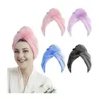 Hair Towel Wrap for Women, 4 Packs Microfiber Hair Turban
