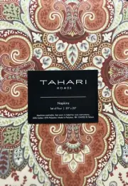 Tahari Fall Jacobean Floral Orange Blue Napkins Set Of 4