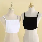 Neutral Style Clip-on Mock Camisole Bra Insert Overlay Modesty Panel V-neck Fit