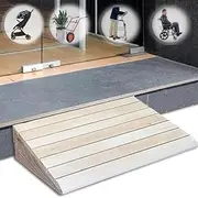 Wood Wheelchair Ramp Portable Threshold Ramp 3/4/5/6 Inch Rise, Stair Ramp Moving, Non-Slip Kerb Ramps for Home/Door/Floor/Indoor Step(20 * 20.8 * 10cm/8 * 8.2 * 4in)