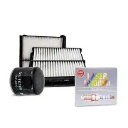 NGK Iridium Spark Plugs & NTK Filter Service Kit for Mazda 2 DJ DL 200 1.5L