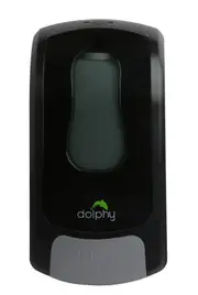 Dolphy Manual Foam Dispenser 1000ml - Wall Mounted Black ABS Unit for Liquid Soap, Foam Sanitiser, Shampoo & Lotion - Refillable & Lockable
