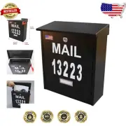 Elegant Wall Mount Locking Mailbox - Waterproof Stainless Steel, Large Capacity