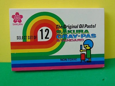 New Sakura Cray-pas Set of 12 Original Oil Pastel XEP 12 Made in Japan