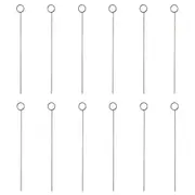 12PK A.FRESCO Mild Steel Uncoated Double Ring Plant Support Display Stake 60cm