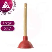 Buffalo Natural Rubber Plunger│for Sink, Basin, Bath & Drain│Large│Orange│5.75"