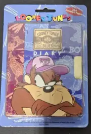 Vintage 1999 Looney Tunes TAZ Locked Book Diary Brand New