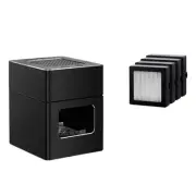 USB Rechargeable Ashtray Air Purifier Anti-Smoke Odor Removal - Black with 4 ...
