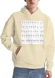 [ALLiYa] Sign Language Alphabet Men'S Pullover Hoodie Adult Comfortable Long Sleeve Casual With Pocket For Daily Wear