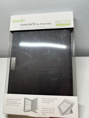 NEW! Moshi Concerti Falcon Portfolio Folding Gray Case For iPad Mini 3