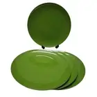 Andros Green By Crate & Barrel Set Of 4Melamine Dinner Plates 10 3/8"-New