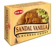 Crystal Wonderland 120x HEM Sandal Vanilla Incense Cones