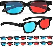 HOMSFOU 10 Pcs 3 3d Viewing Glasses Square Glasses Movie Glasses Spectacle Glasses Chain Glasses Movie Glasses with Glasses Reading Glasses Stereoscopic Watching or