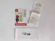 Nintendo Switch - SanDisk 256GB microSDXC Super Mario Memory Card & Sale Receipt