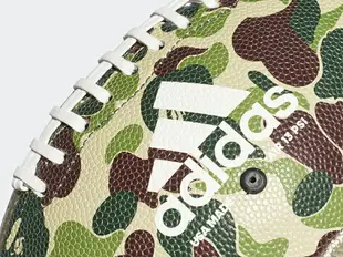 2019 限量發售 SUPER BOWL 第五十三屆超級盃 A BATHING APE x adidas FOOTBALL BAPE SB BAPE CAMO 美式足球 紀念球 綠迷彩 猿人頭 (CL5412) !