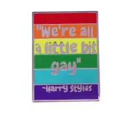 HARRY STYLES " WE'RE ALL A LITTLE GAY' ENAMEL PIN - FREE AU POST - AU STOCK