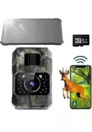 Solar Trail Camera 48MP 30FPS, WiFi Bluetooth Game Camera With Motion Activated