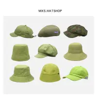 在飛比找ETMall東森購物網優惠-綠色系列女顯白文藝夏季貝雷帽子