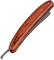 minkissy Men's Shaving Razor Wooden Handle Vintage Razor for Beard Cutting Manual Beard Shaver