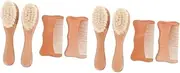 VICASKY Sets Pcs Scalp Grooming Tool Wooden Beech Comb for Hair Scalp Safe Woolen Brush