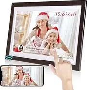 15.6 Inch 32GB WiFi Digital Photo Frame, IPS HD 1080P HD Touch Screen, Auto Swivel, Wall Mount, Easy Setup for Photo and Video Sharing via Uhale App
