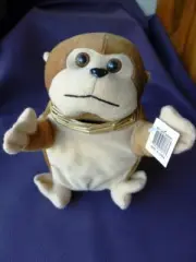 Stuffed Monkey Doll Wicker Basket Toy Decor Presents Candy Treasure Keeper