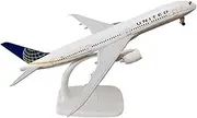 Replica Pre-Build Aircraf 20cm for Large Boeing 787 Diecast Airplanes with LED Light Simulation Metal Finished Airplane Model Collection Collection Gift Display