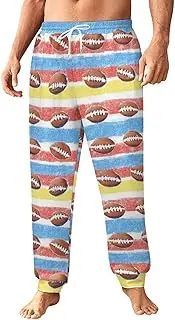 [Generic] Men's Sweatpants, Patriotic Football and Flag-50, Polyester Joggers, Sweatpants Jogging Pants for Workout Running