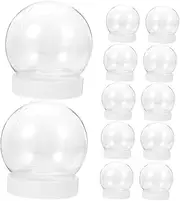 [RORPOIR] Christmas Snow Globe Set 12pcs Empty Water Globes Compact and Portable for Christmas Decor