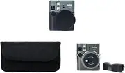 Rixavleo Digital Camera Accessories for Instax Mini 41: Storage Bag+ Lens Cap+Protective Shell (with Rope),Wear-Resistant, Shockproof, Storage and Dust-Proof (black Lens cap)