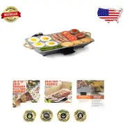 1700W Nonstick Electric Griddle - 12x20in for Healthy BBQ Cooking & Easy Cleanup