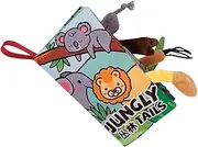 Baby Activity Book - Crinkly Jungle Book | Multi Texture Fabric Toy, Early Learning Sensory Play Activities for Baby Kids Playtime Stroller Car