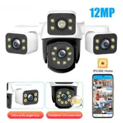 6K 12MP IP Camera Three Lens 10X Zoom WiFi Outdoor Auto Tracking PTZ Security