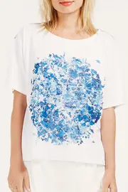 Blue Millionaire Art Tee White--ONE-OS2-3724
