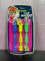 Cap Rocket Set 1970s New Hong Kong Dime Store Toy Plastic Li'l Jack 3 Vintage