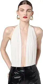 [Norma Kamali] Women's Halter Bodysuit