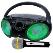SingingWood NP030AB-GK Portable Karaoke System Portable CD Player Boombox Home A