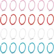 [6ixGosh] 20G Acrylic Nose Ear Rings Hoop Colorful Flexible Nose Septum Retainer Rings Cartilage Tragus Helix Hoop Studs Screws Nostril Piercing Jewelry for Work Surgery Sports