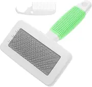 Toddmomy 1 Set Comfortable Pet Hair Comb Ergonomic Grooming Rake for Dogs Cats Enhanced Nonslip Grip Wide Plate Design for Easy Grooming for Shedding Matting