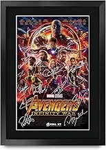 HWC Trading A3 FR Avengers Infinity War Movie Poster Robert Downey Jr Chris Evans Chris Hemsworth Signed Gift FRAMED A3 Printed Autograph Film Gifts Print Photo Picture Display