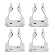 4Pcs Stainless Steel Boat Hook Spring Clamp Holder Spring Clip Silver Bracket...