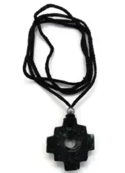 Unisex Necklace Handmade in Natural Chakana Inca Stone