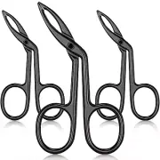 Hicarer 3 Pcs Eyebrow Tweezers Scissor Handle Straight Tip Scissor Shaped Eyebro