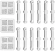 Croovepi Clips to Hold Screens in Window - 12X Window Screen Holder Clips | Safety Strip Accessories, White Home Dressing Hardware for Hotel Home School
